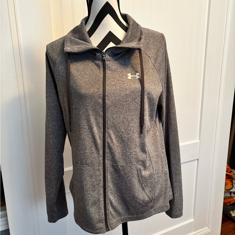 Under Armour Women's Heather Charcoal Zip Hoodie